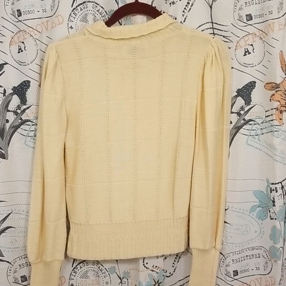 Rare Vintage Toppers sweater size S-cream - Picture 8 of 11